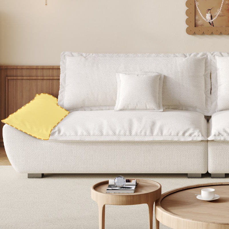 Modish Solid Color Stain Resistant Standard Sofa/Loveseat for 3-seater/4-seater/5 Person with 2 Pillows - image 15