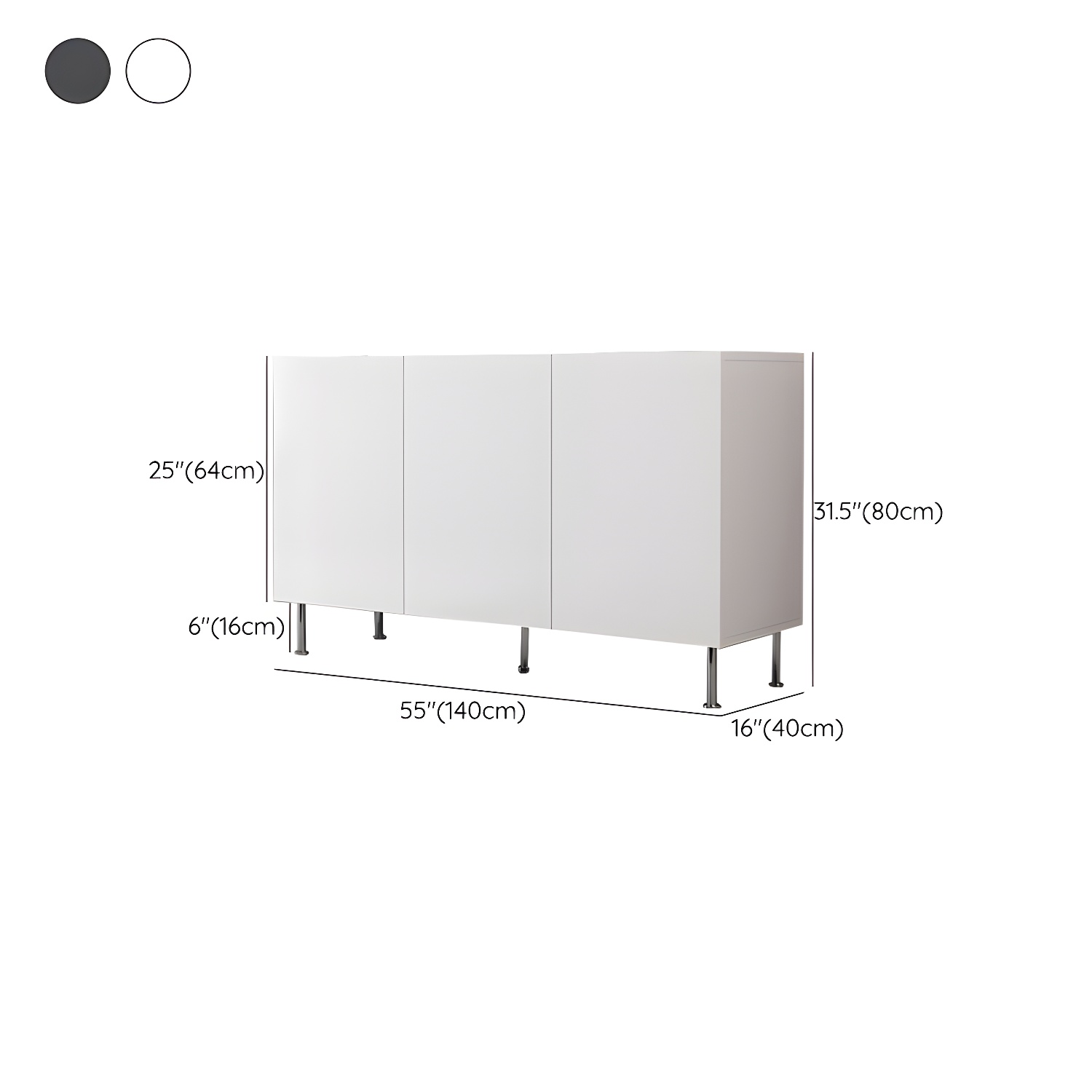 Adjustable Cabinets Sideboard Engineered Wood Sideboard for Living Room - image 15