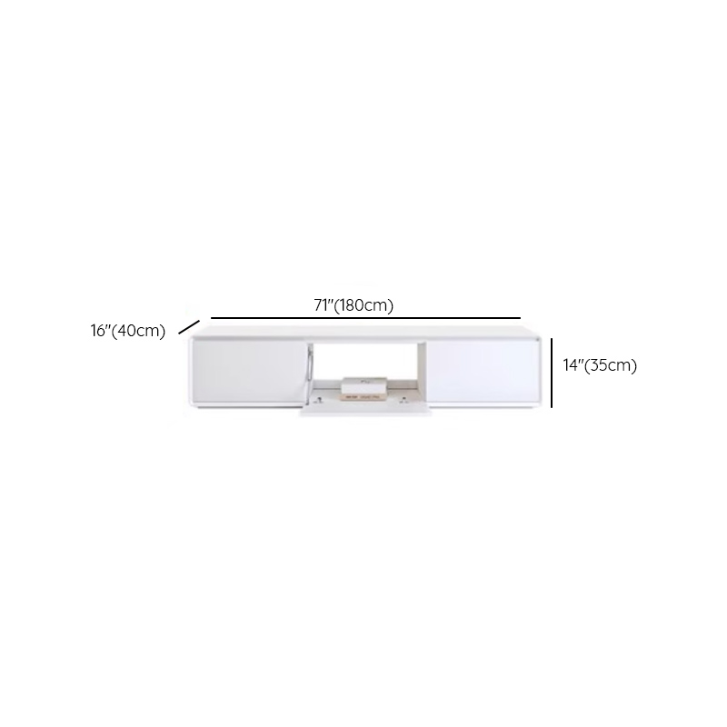 Simple White Lumber TV Stand with Cable Management & 3 Drawers/4 Drawers/6-Drawer - image 8