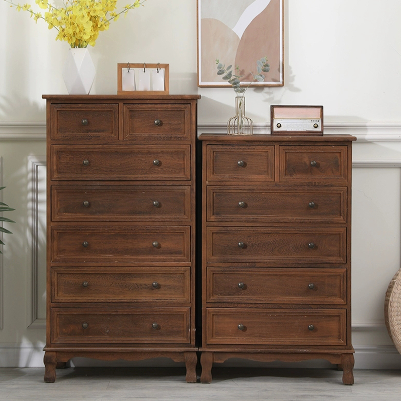 Modern Wooden Bachelor Chest with Vertical Drawers with Drawers - image 5