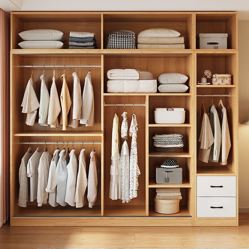 White Modish Wooden Independent Armoire Cabinet with Soft Close Drawer, Soft Close Door, and Interior Shelves