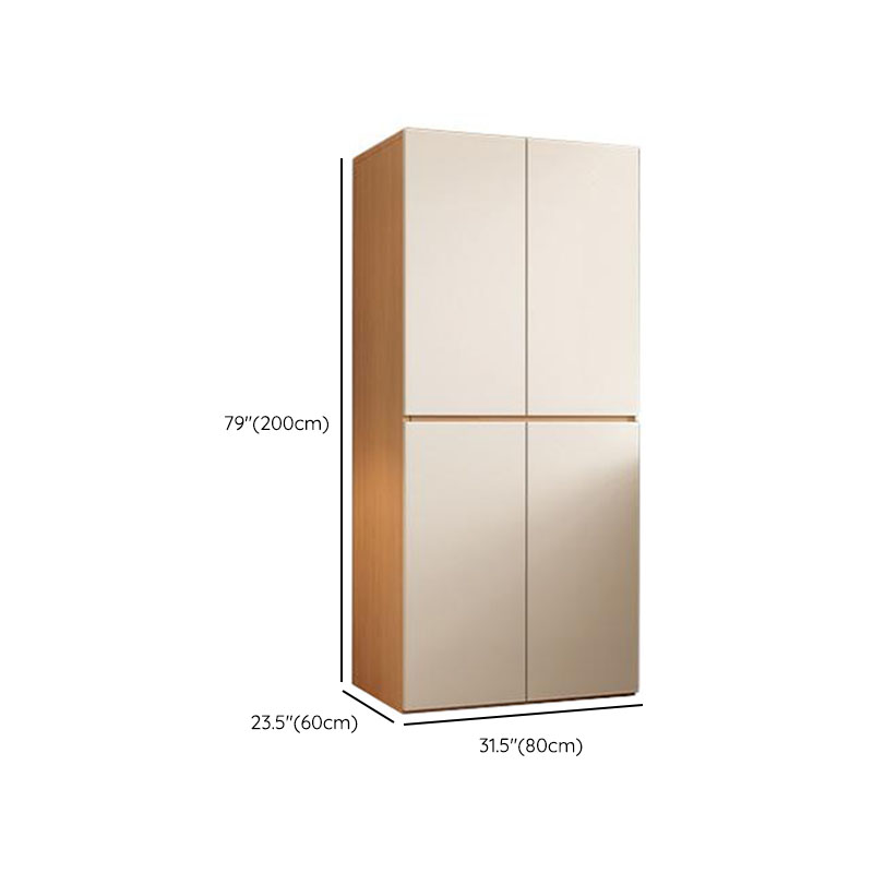 Wood Grain Minimalist Manufactured Wood Wardrobe Closet with Soft Close Drawer, Soft Close Door, Interior Shelves, and Clothing Rod - image 13