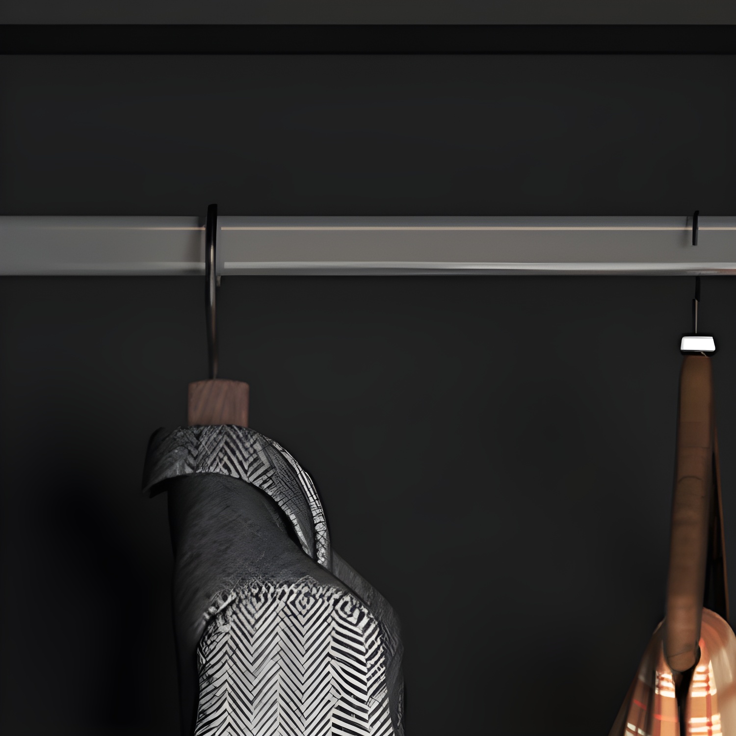 Modern Glass Doors Wardrobe Cabinet Black Bedroom Storage Cabinet Excluding Lighting - image 6