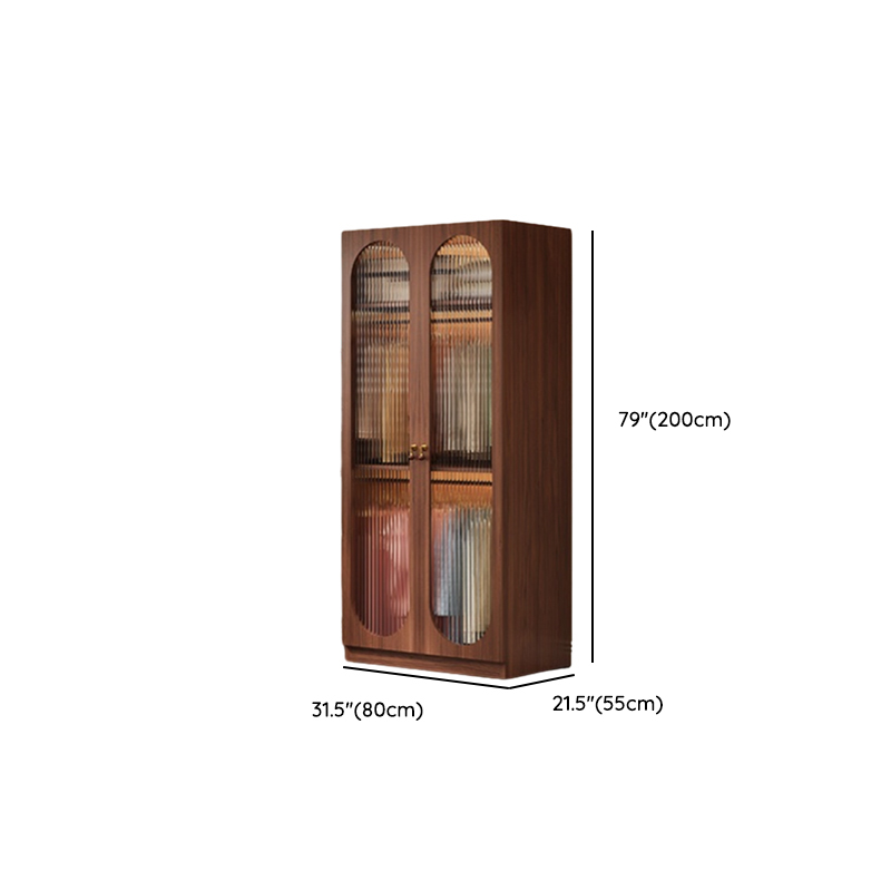 Sepia Modish Wooden Armoire Cabinet with Adaptable Shelf, Soft Close Door, and Clothing Rod - image 4