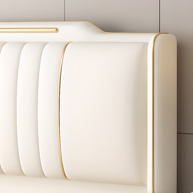 Simplistic Style Wingback Headboard with No Distressing in Pine Wood, Featuring Camelback Shape for King/Queen/Full Bed, Sponge Upholstery Fill, and Standard Height - image 16