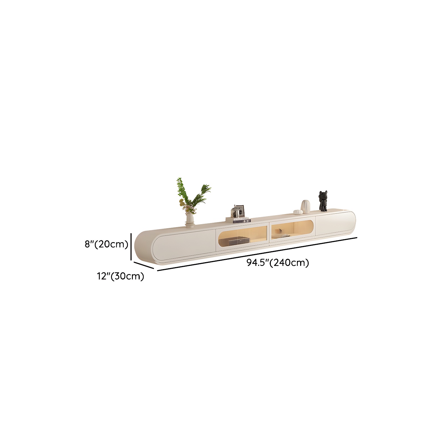 Beige Wood TV Stand with Drawers and Cabinet for Modern Style - image 14