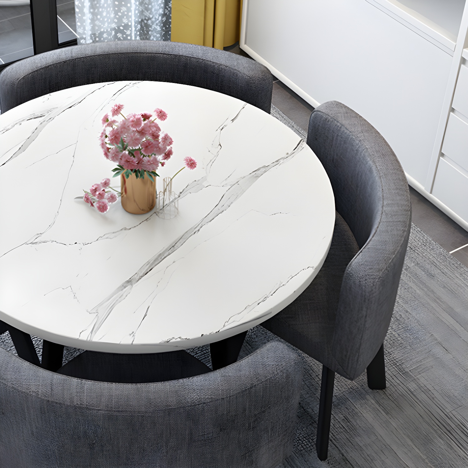 Modern Wood Dining Table Set 5 Pieces Dining Set for Home Use - image 27