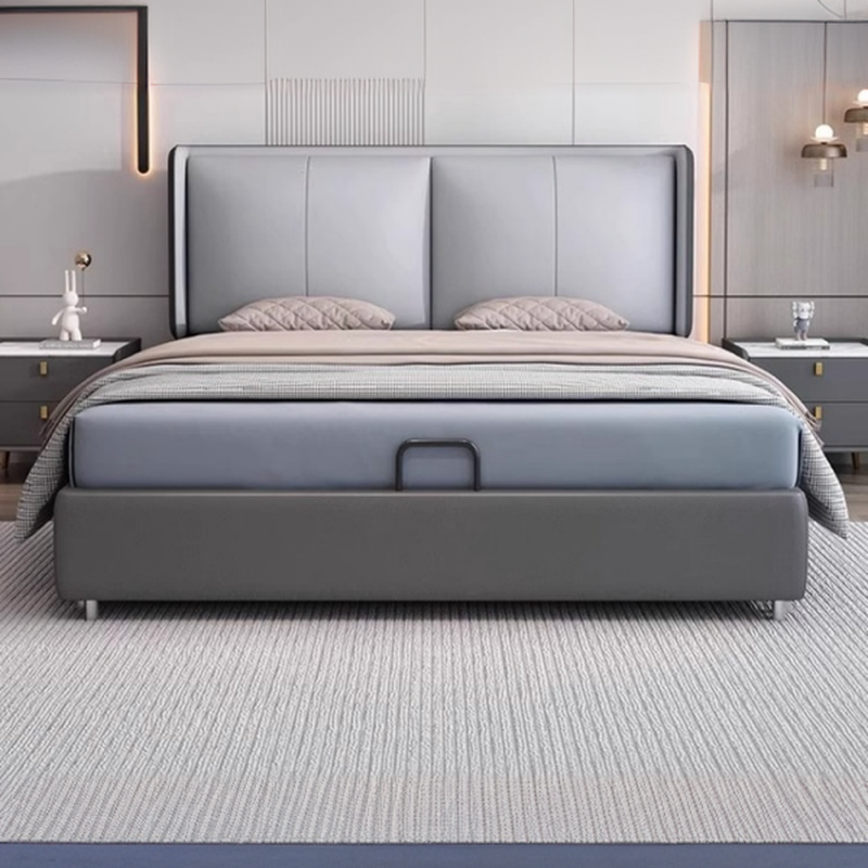 Modish Style Panel Headboard in Timber with No Distressing, Rectangle Shape for King/Queen/Full Bed, Featuring Sponge Upholstery and Standard Height - image 7
