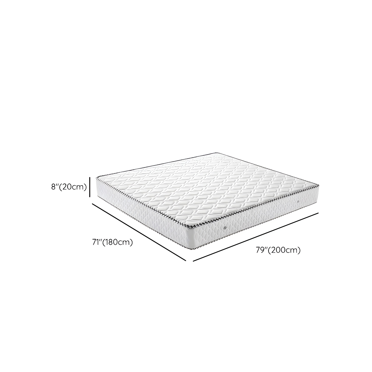 Scandinavian Solid Wood Platform Bed 9.8" H Bed Frame with Mattress - image 18