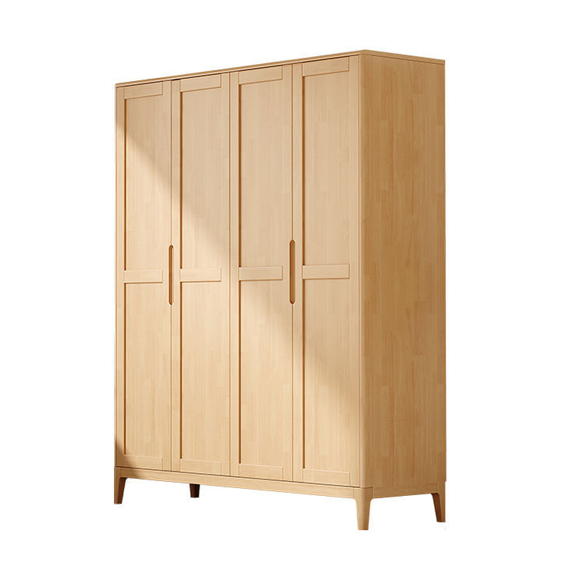 Minimalist Wooden Independent Wardrobe Closet with Compartments, Interior Shelves, Clothing Rod, and Gate - image 5