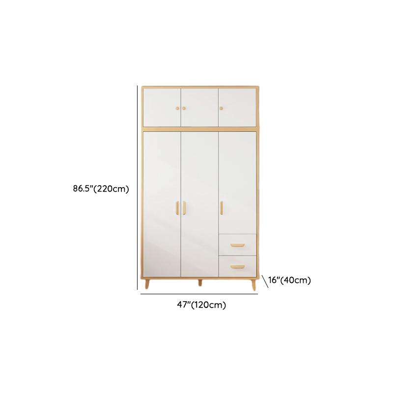 Natural Finish Self-supporting 2-Drawer Wardrobe in Solid and Manufactured Wood - image 23