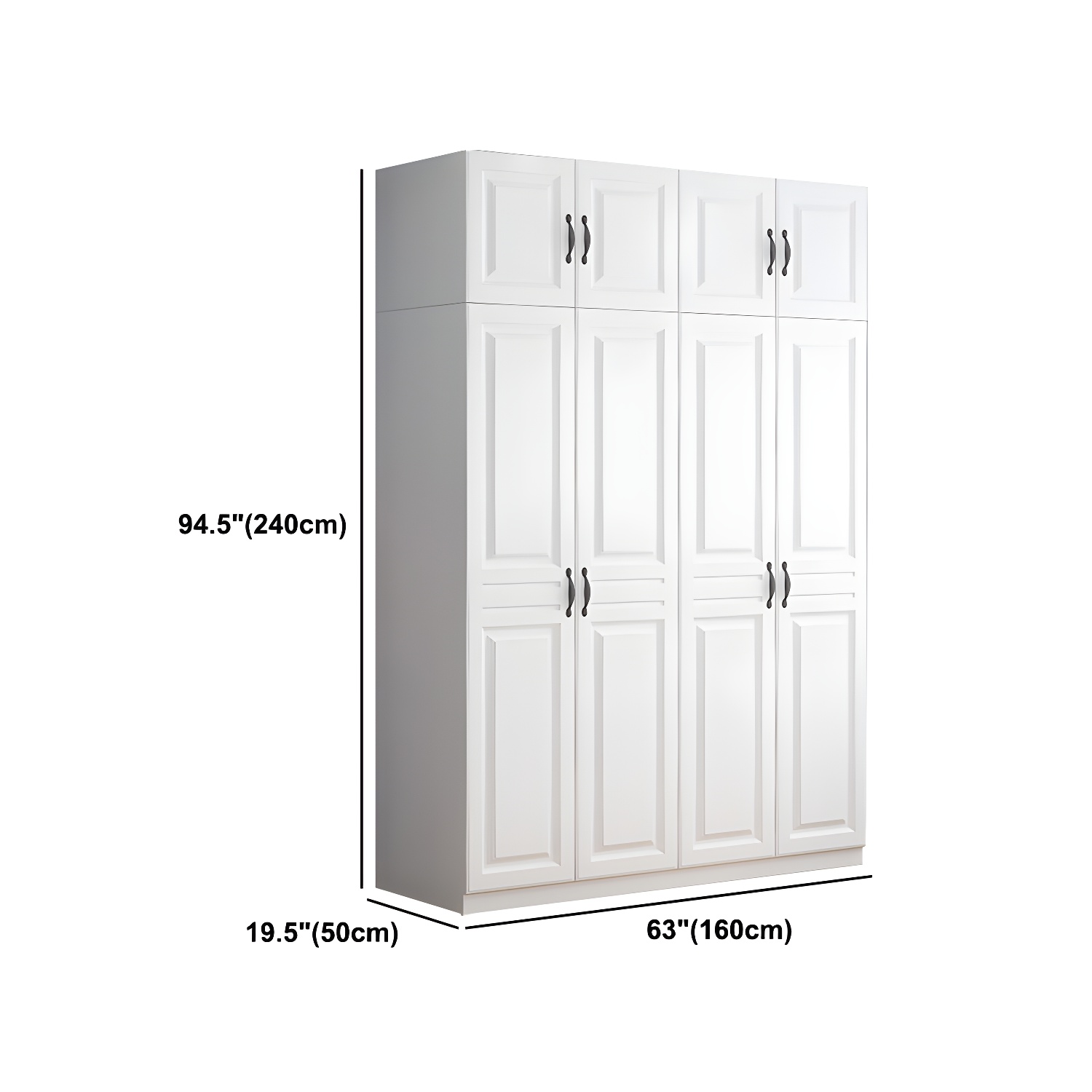 White Colour Wardrobe French Country Wooden Wardrobe Closet for Bedroom - image 24