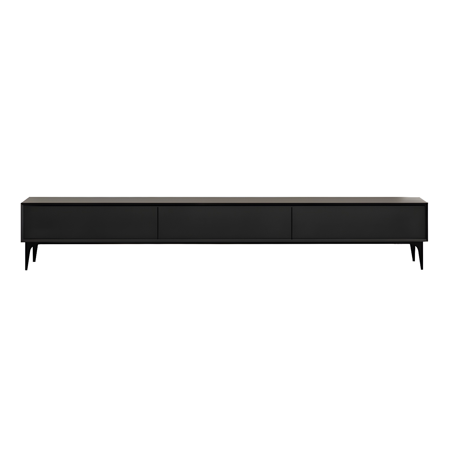 Scandinavian Style Wood TV Stand with Cable Management, Drawers Included - Low Height and With Legs