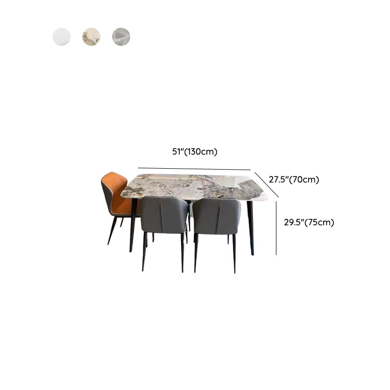 Simplistic Rectangular Slate Stone Dining Table for 4 People/Seats 2/Seats 10, Scratch-proof, Standard Height - image 12