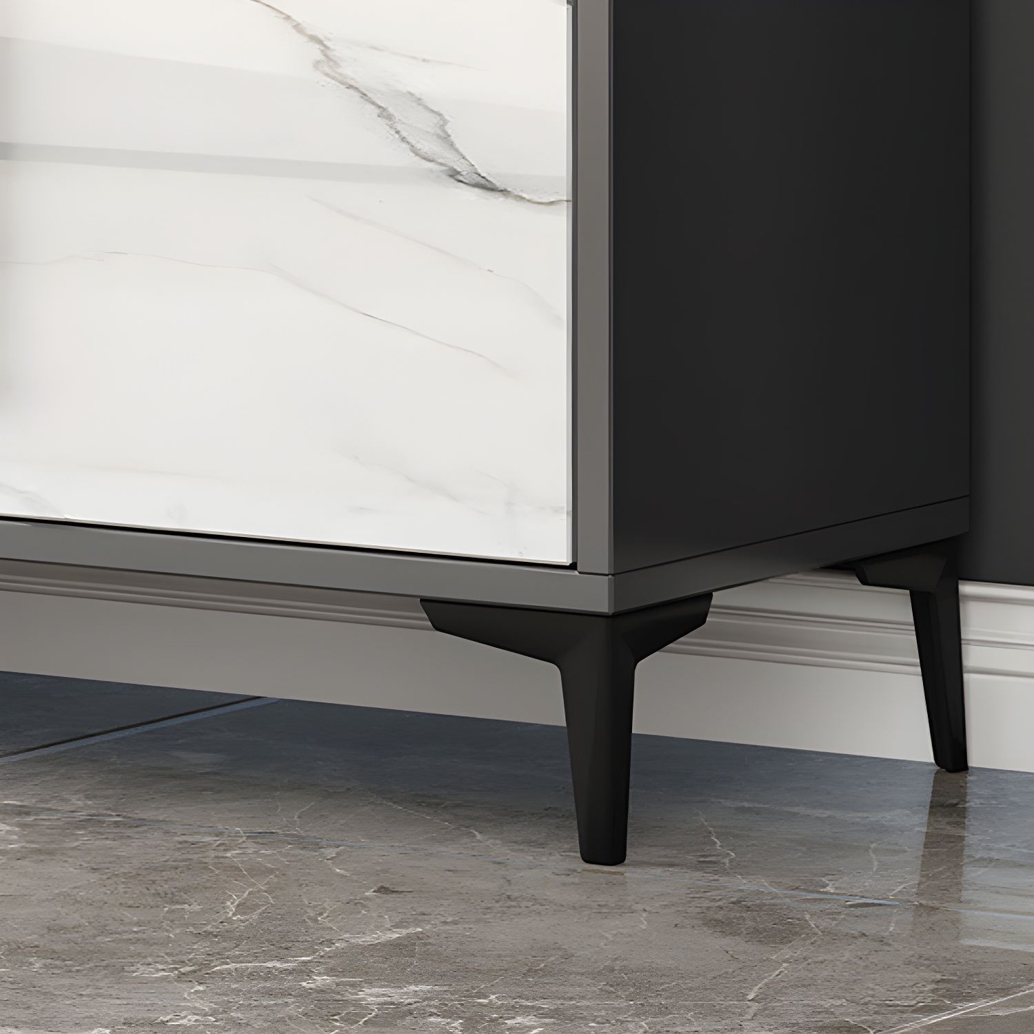 Engineered Wood Buffet Server with Drawers Modern Sideboard Table - image 8