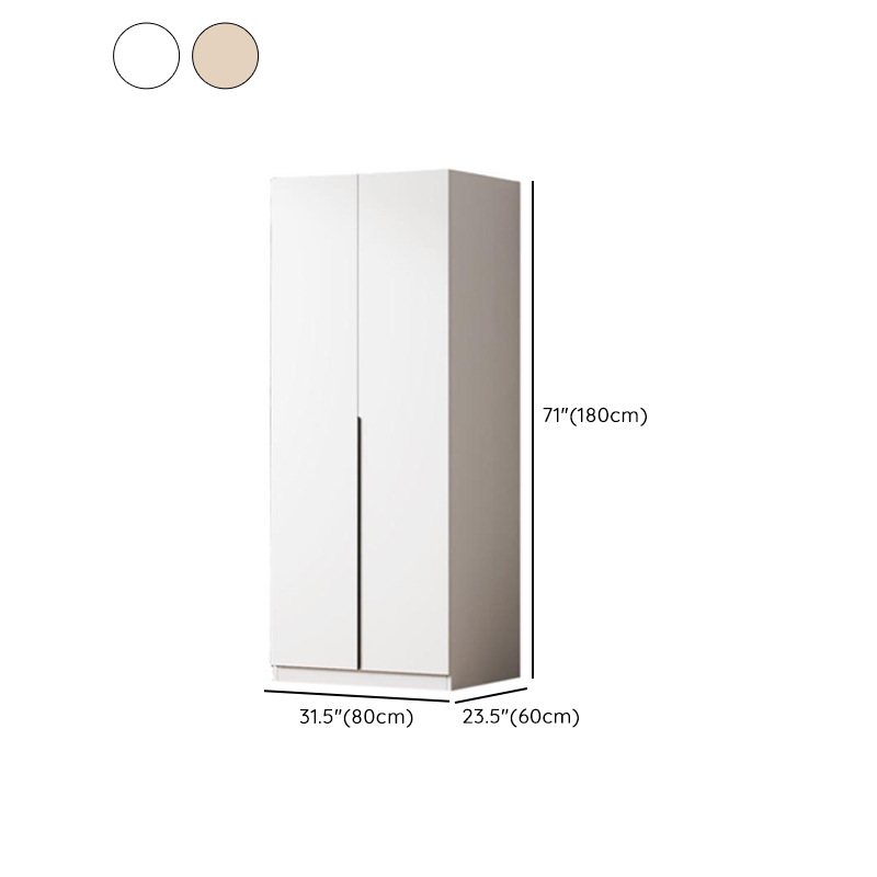 Modish Wooden Independent Armoire Cabinet with Interior Shelves and Clothing Rod - image 6