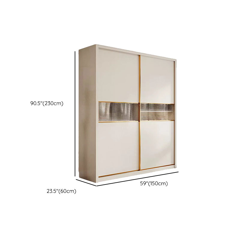 White Modish Manufactured Wood Independent Armoire Cabinet with Soft Close Drawer, Interior Shelves, and Clothing Rod - image 23