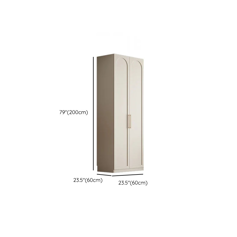 White Casual Manufactured Wood Independent Armoire Cabinet with Compartments, Soft Close Door, and Interior Shelves - image 16