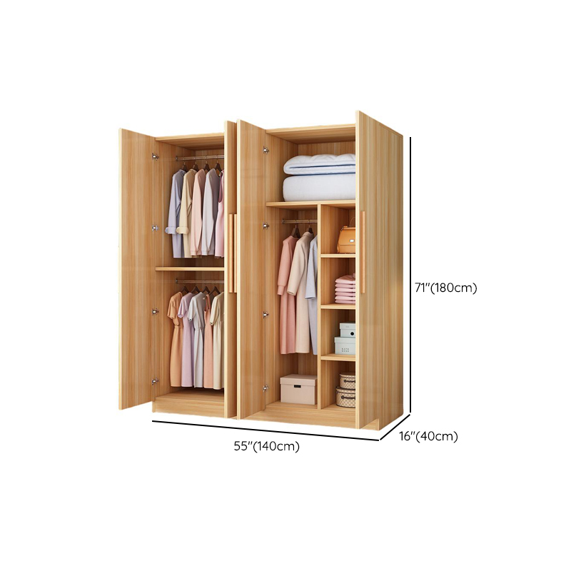 Minimalist Manufactured Wood Independent Wardrobe Closet with Soft Close Door, Interior Shelves, and Clothing Rod - image 16