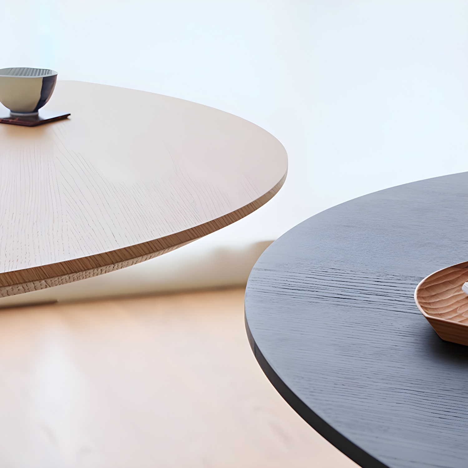 Contemporary Round Dinette Table Solid Wood Pedestal Dining Table - image 5