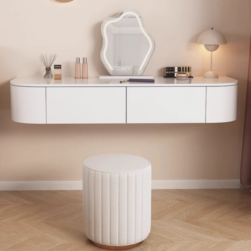 Push-Pull Floating Makeup Vanity with Storage and a Composite Wood Tabletop for Sleeping Quarters in a Trendy Style - image 3