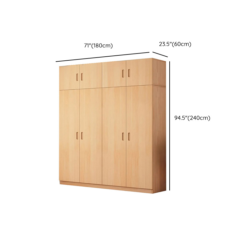 Freestanding Natural Wood Natural Wardrobe - image 35