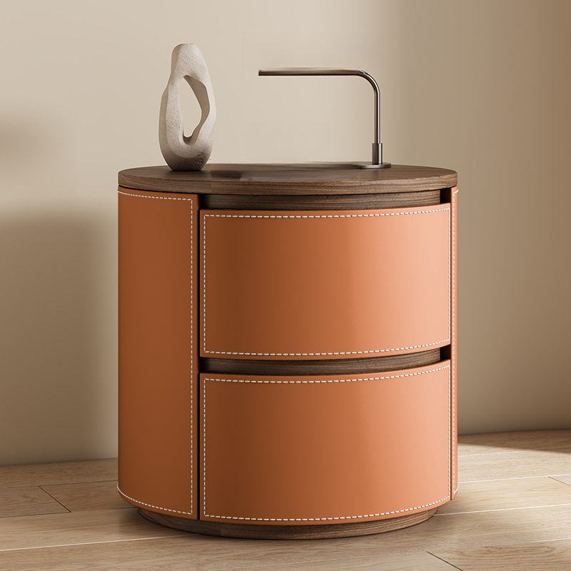 Modish 2 Tiers Drawer Storage Bedside Table with Solid Wood Countertop - image 12