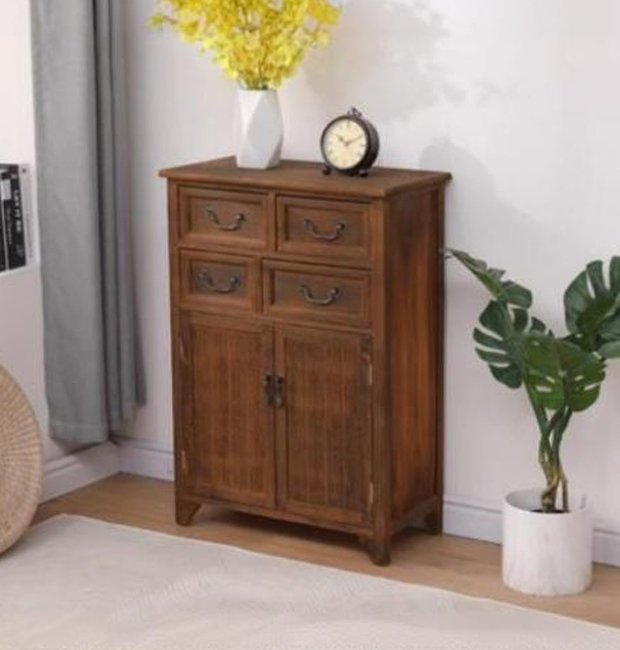 23.6'' Wood 1 Cabinet with Drawers Traditional Accent Cabinet in Distressed Finish - image 2