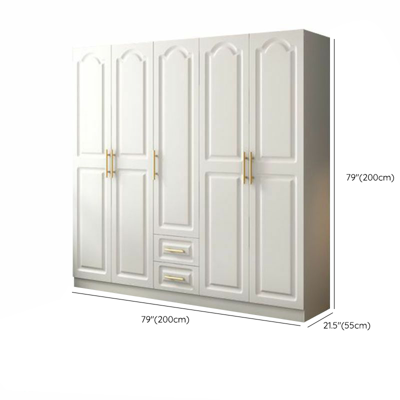Contemporary Wood Chalk Wardrobe Closet with Interior Shelves&Clothing Rack&3-Drawer/6 Drawers/5-Drawer - image 13