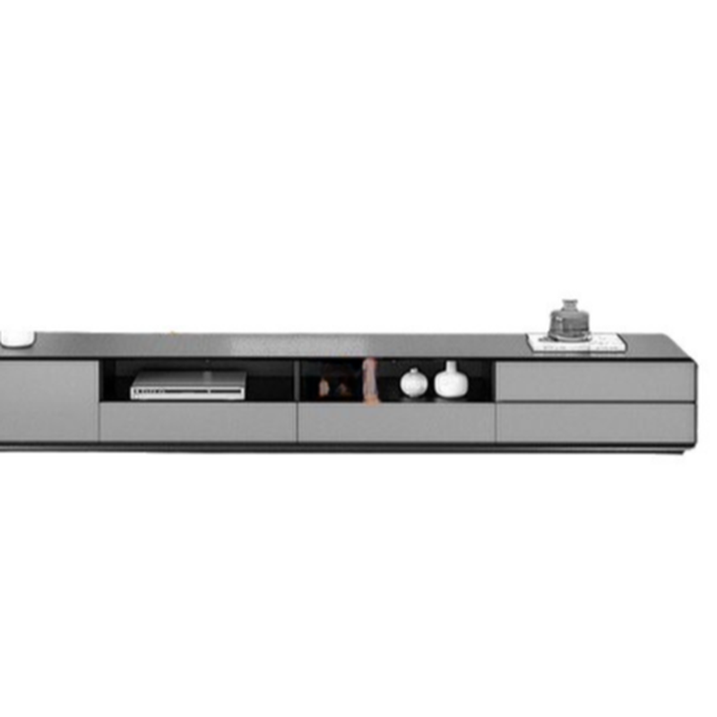 Wooden TV Stand with Shelf, 4 Drawers, Closet, Cable Management, and Open-air Storage - image 10