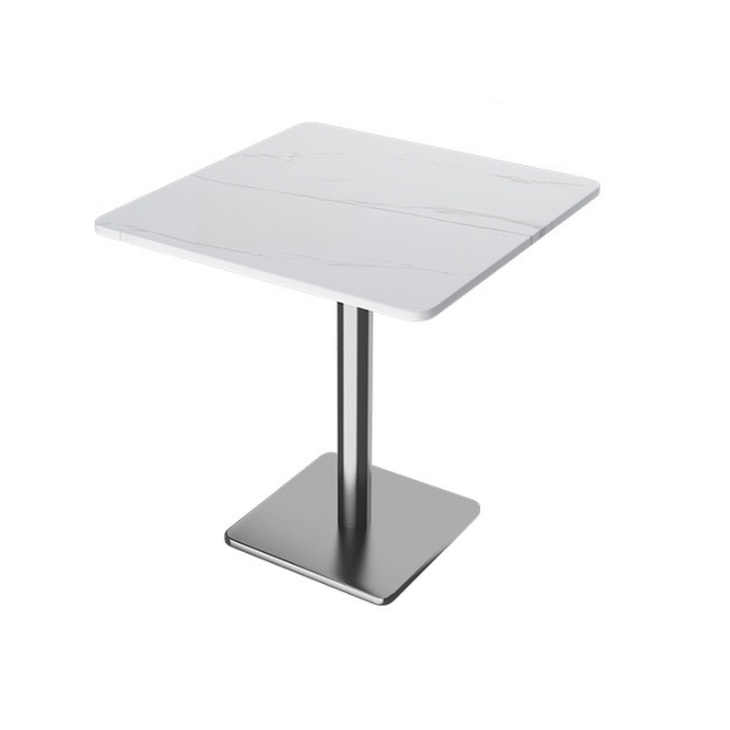 Trendy/Art Deco White Sintered Stone Dining Table, Fixed Mechanism, Seats 2, Scratch-immune - image 10