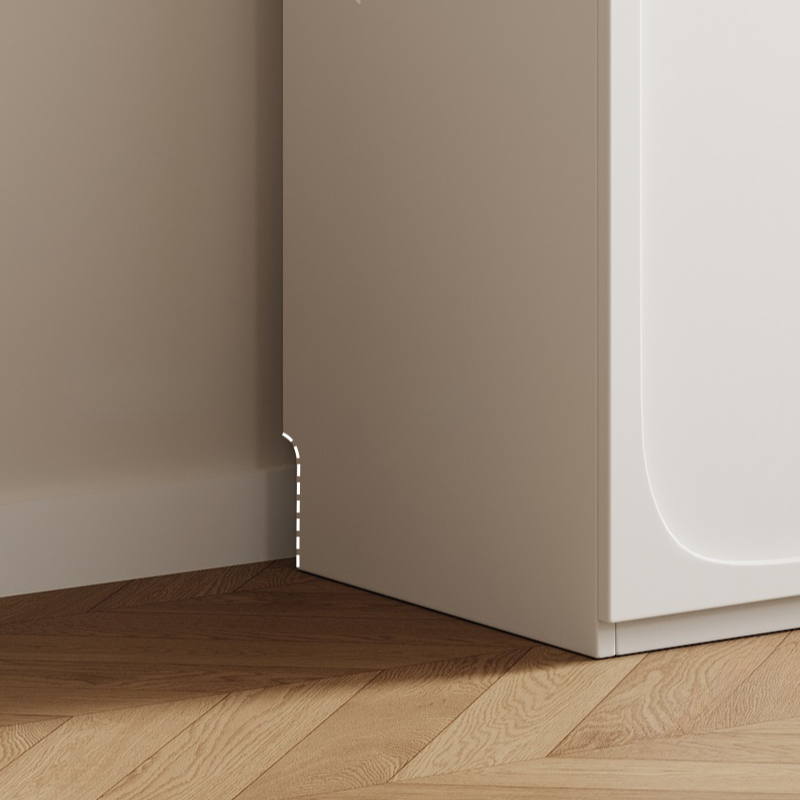 White Minimalist Wooden Wardrobe Closet with Soft Close Drawer, Soft Close Door, Interior Shelves, and Clothing Rod - image 8