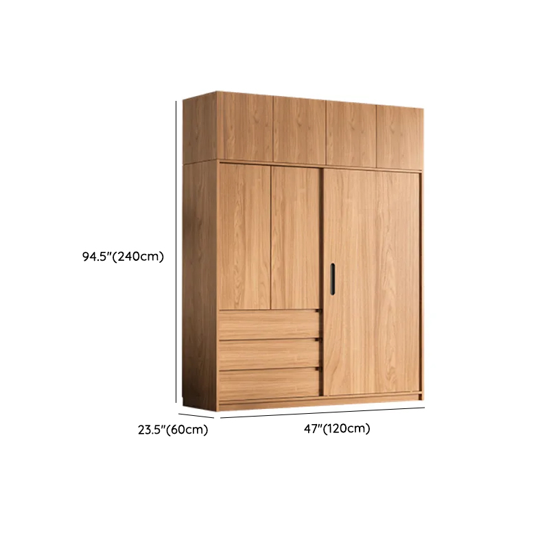 Unfinished Color Independent Wardrobe Armoire in Solid Oak - image 11