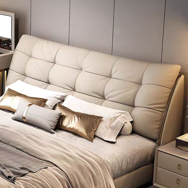 Beige Solid Color Storage Bed/Platform Bed with Pine Wood Frame for Living Room - image 6