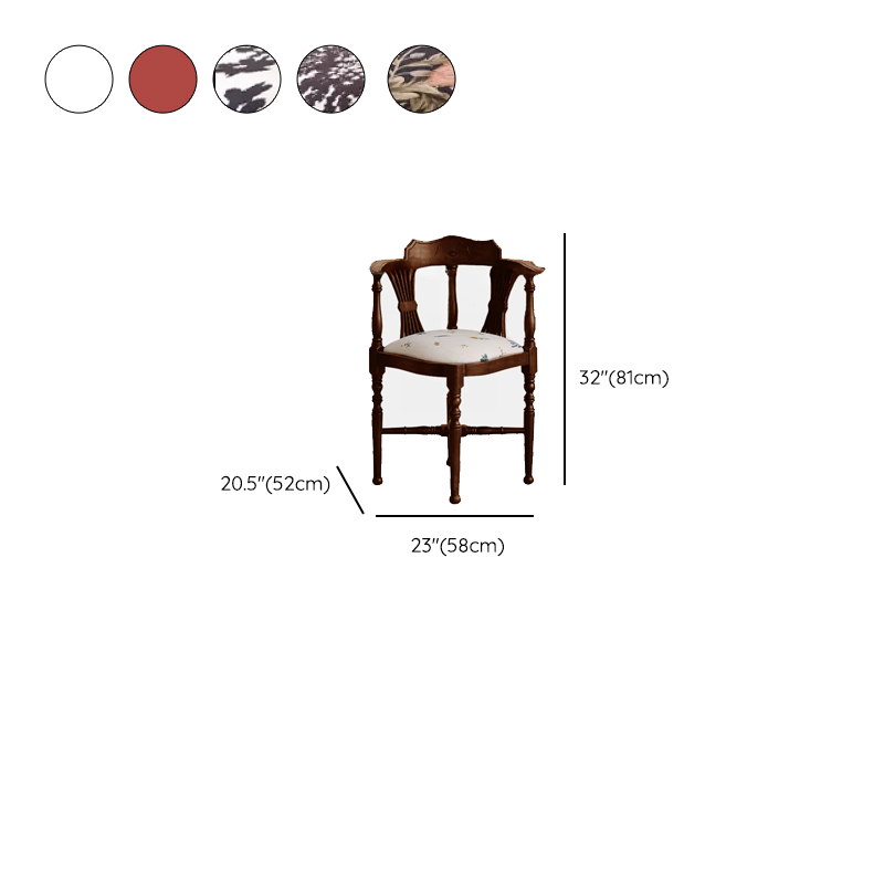 Drawing Room Arm Chair with Cushion, Arms, Natural Wood Legs, Low Back, and Foot Pads - image 11