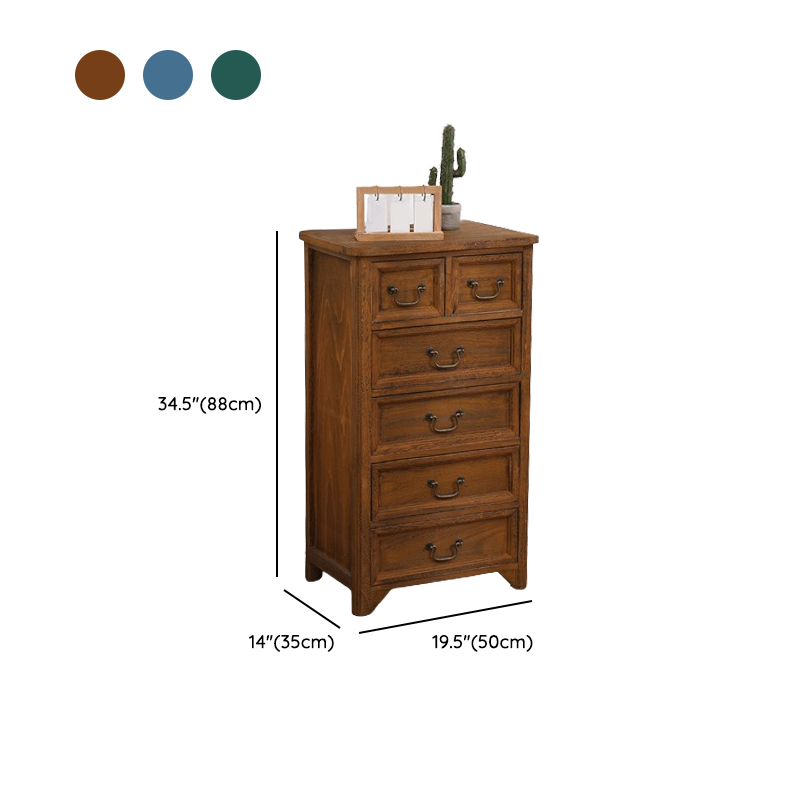 Minimalist Rectangle Brown/White Wood Top Accent Chest with Soft Close Drawer Living Room - image 10