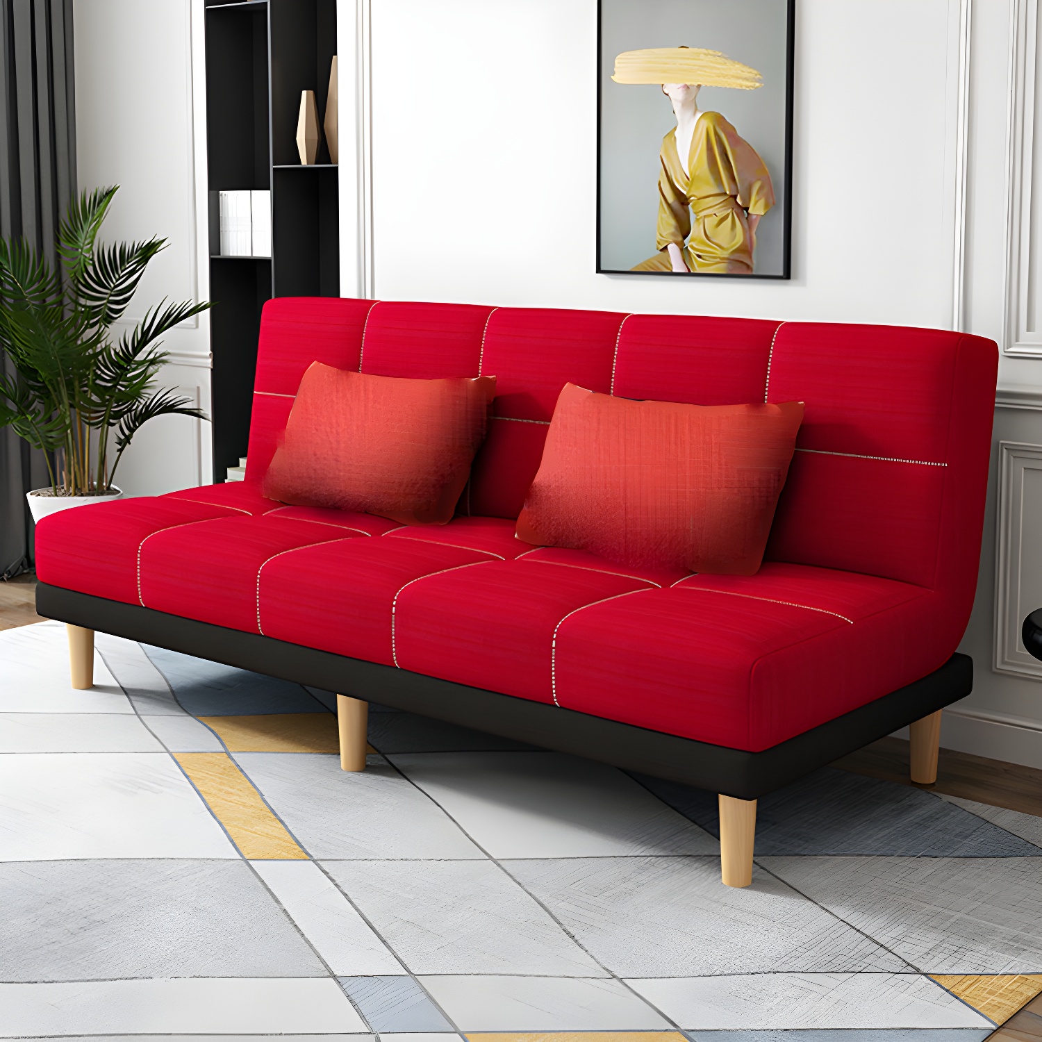 Contemporary Armless Standard Sofa Bed Dual Purpose Sofa for Living Room - image 16