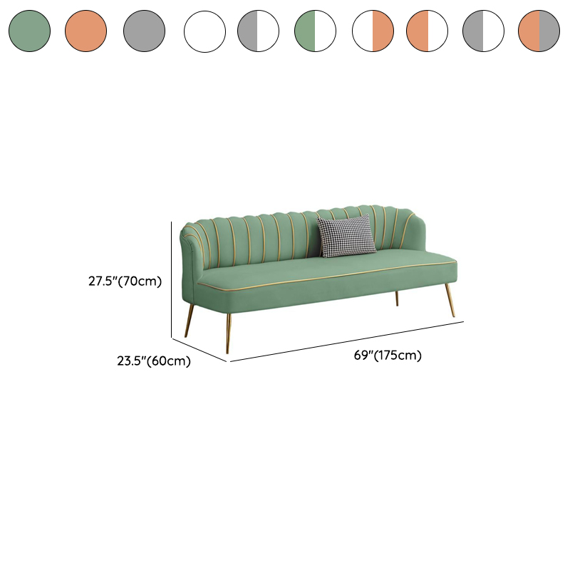 Modish Solid Color Stain Resistant Standard Sofa/Loveseat in Grey/Beige/Amber Color for 2/4-seater/3-seater with 1 Pillow - image 19
