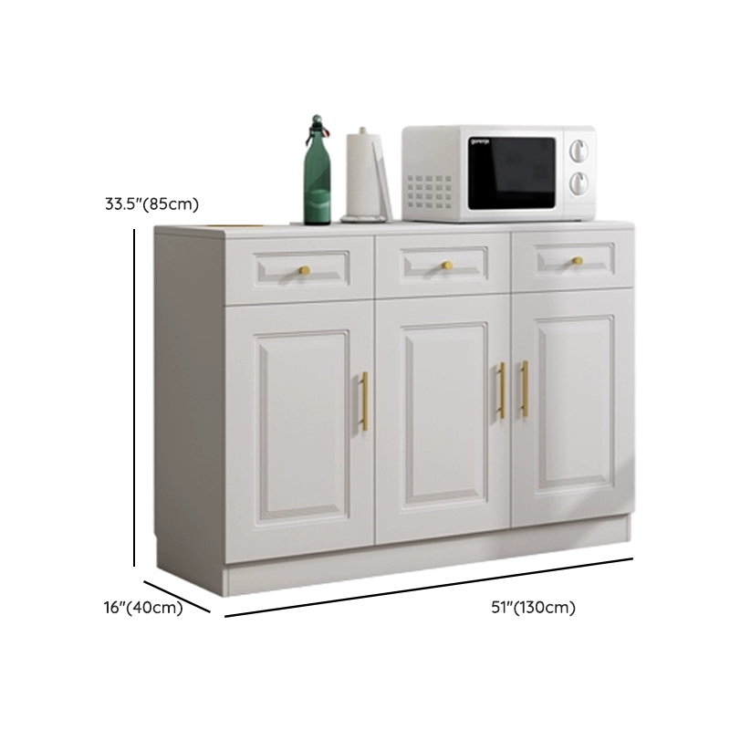 White Modern Wood Sideboard with Drawer and Cabinet with Adjustable Shelves - image 28
