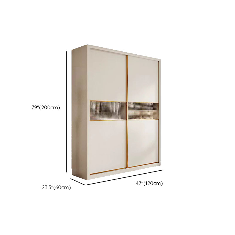 White Modish Manufactured Wood Independent Armoire Cabinet with Soft Close Drawer, Interior Shelves, and Clothing Rod - image 8
