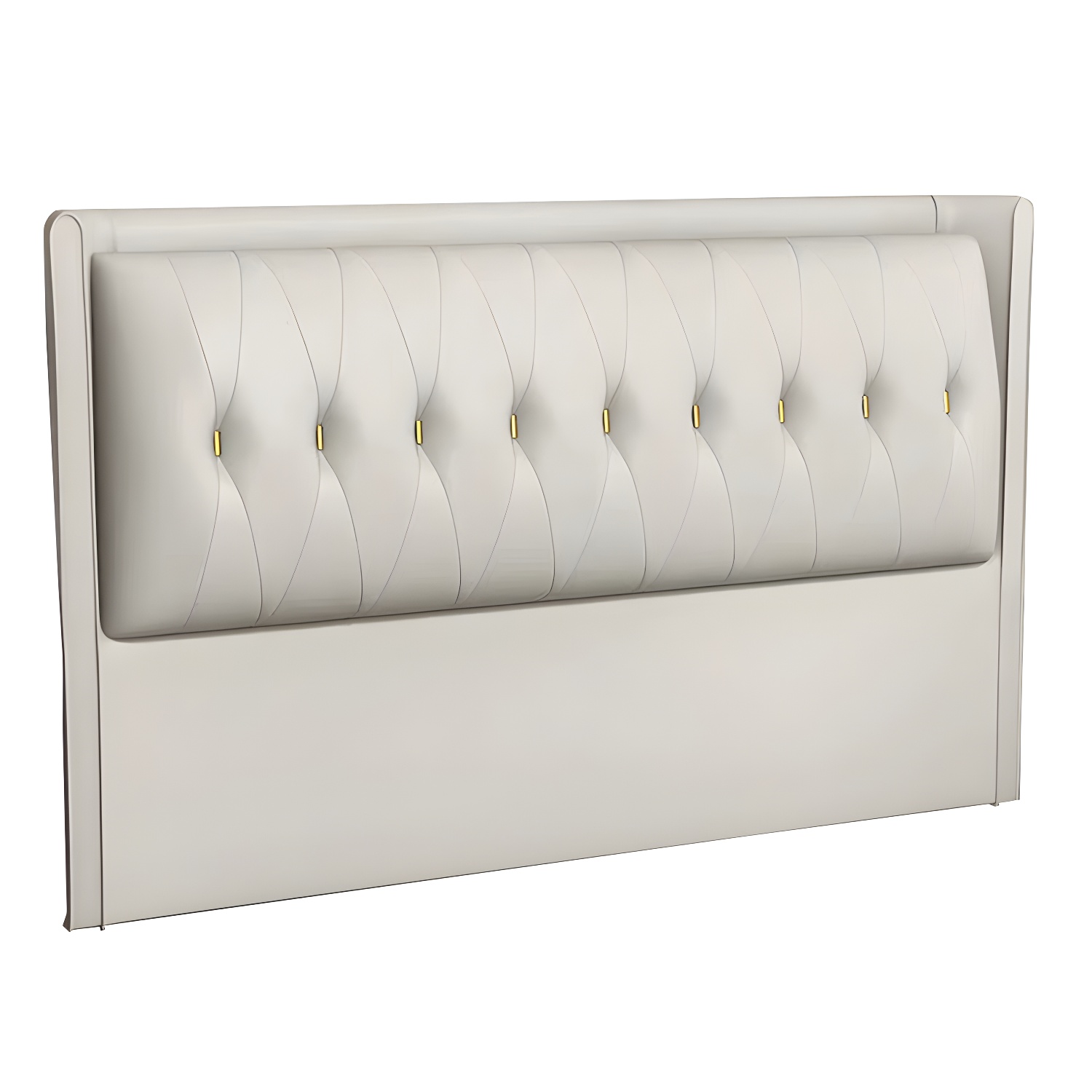 Contemporary Headboard Bed with Tufted Leather Upholstery in Rectangular - image 14