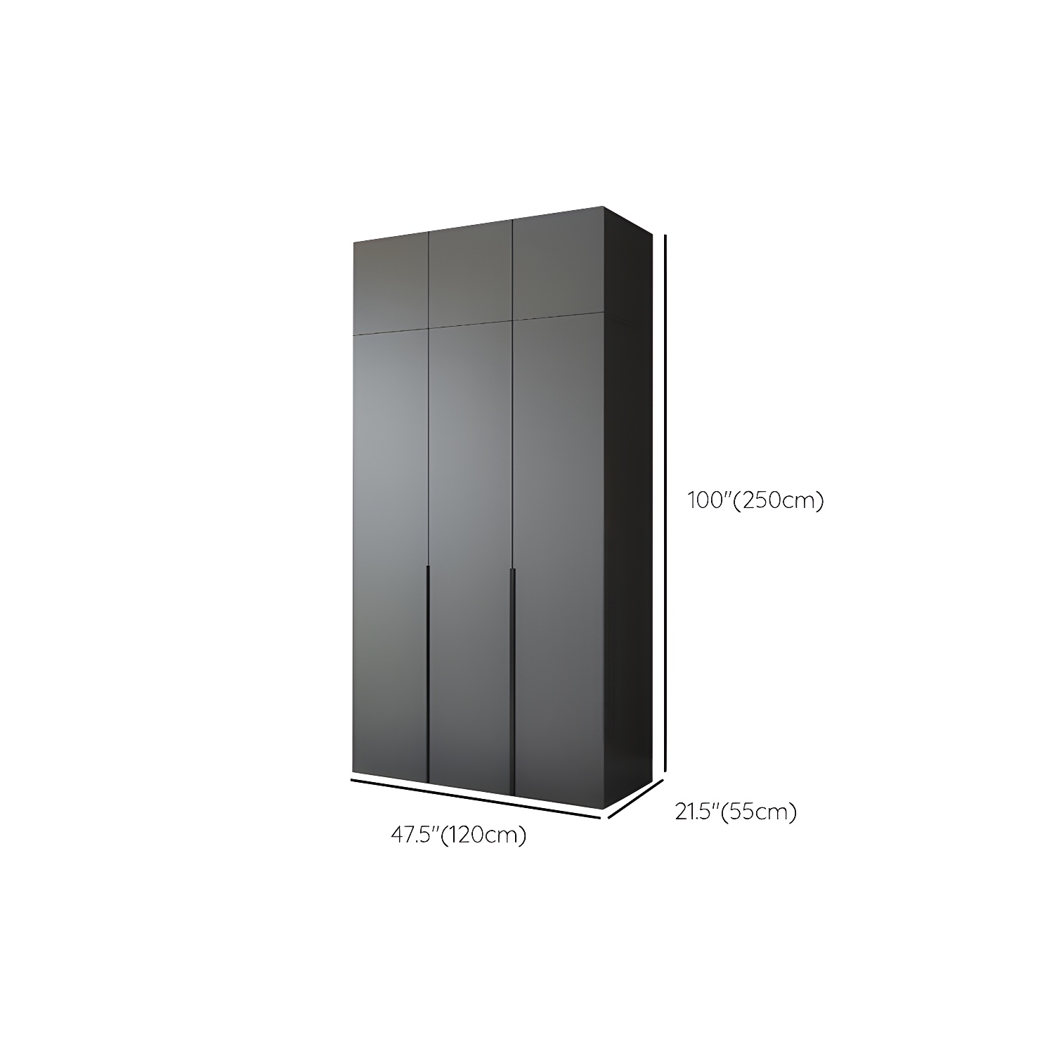 Black Wardrobe Armoire with Garment Rod Wood Wardrobe Closet - image 19