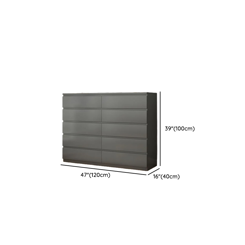 Vertical/Horizontal Gray Double Dresser/Bachelor Chest/Semainier with 5 Drawers/3 Drawers/8 Drawers in a Modern Style - image 15