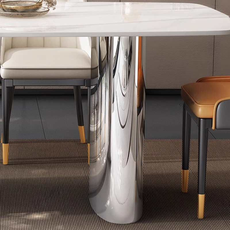 Modern Simple Style Dining Table Set with 7 Pieces Included - image 5
