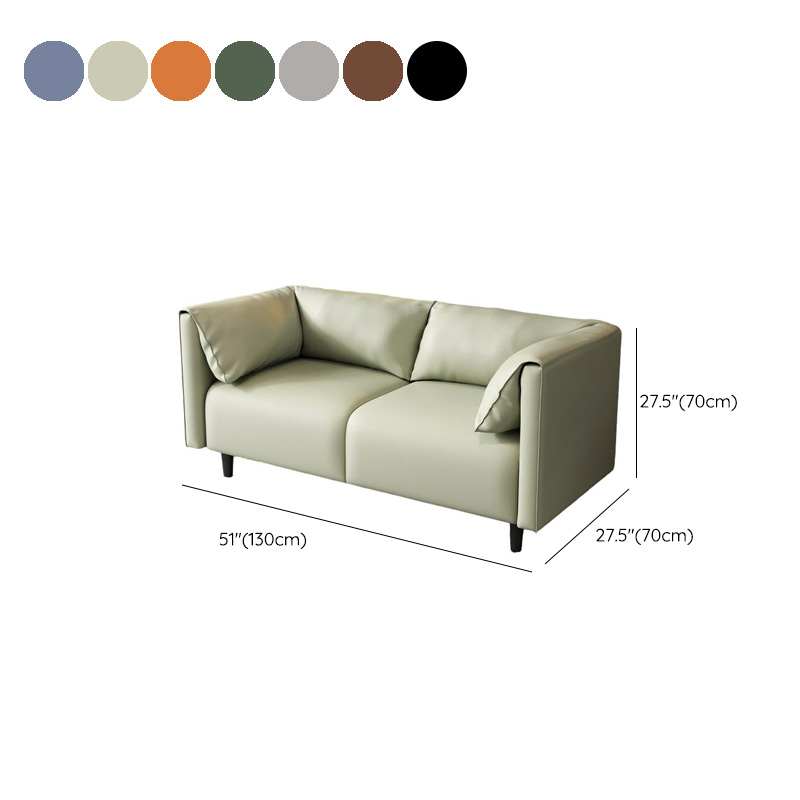 Drawing Room Loveseat with Light Gray/Olive Green/Amber Color Upholstery and Armrest - image 16