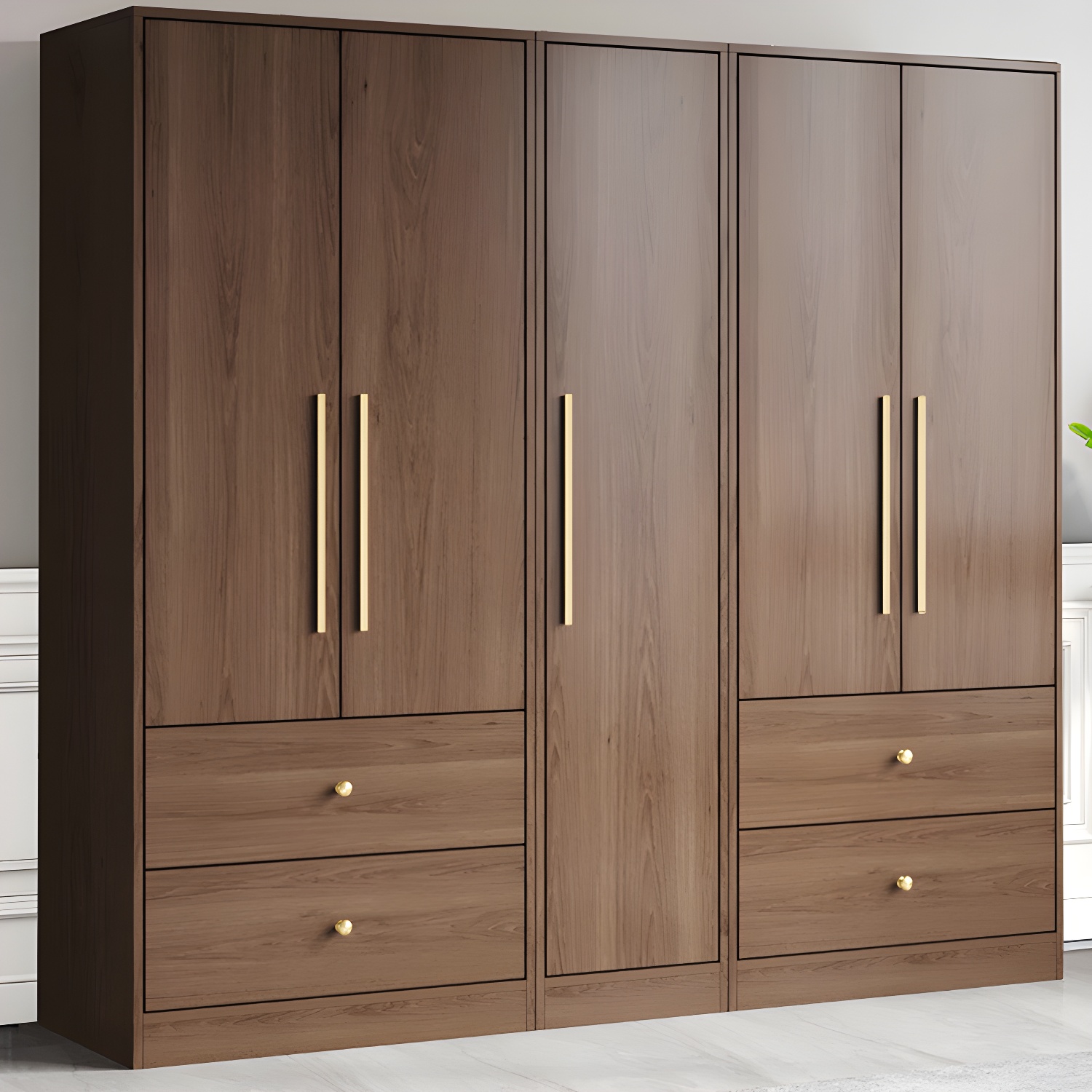 Wood Grain Design Armoires & Wardrobes with Soft Close Door and Storage Space - image 3