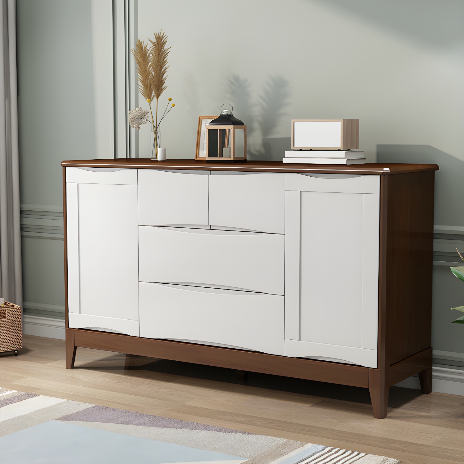 29.5"Tall 4 - Drawer Accent Cabinet, Wooden Rectangle Cabinet - image 14