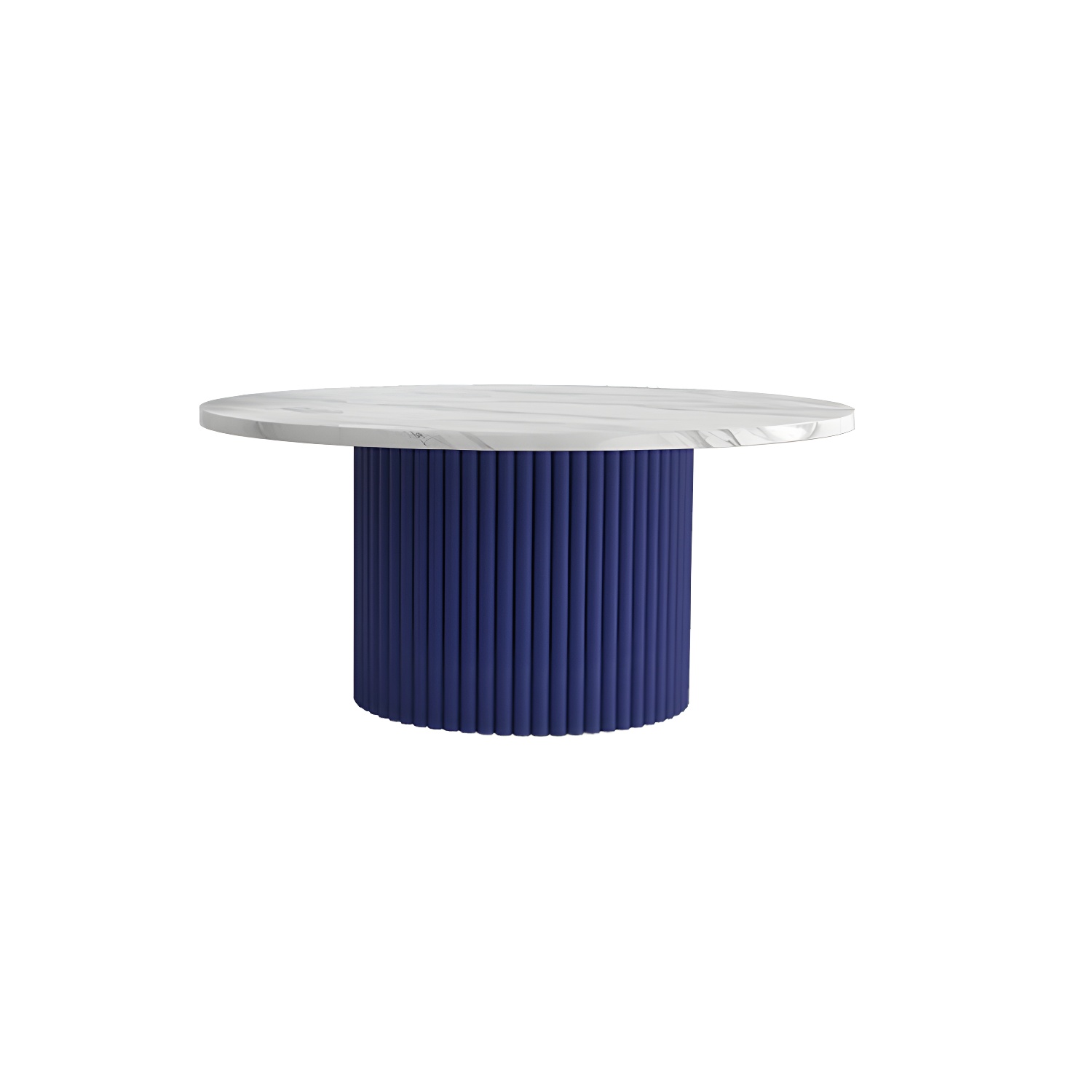 Glam Pedestal Coffee Table Wood Round Cocktail Table for Living Room - image 11