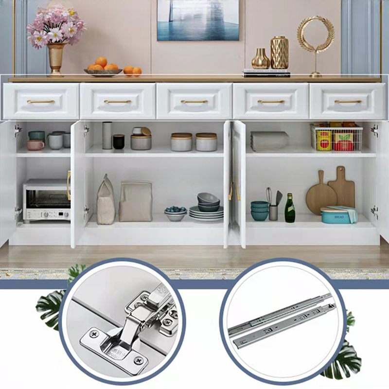 Standard/Narrow Sideboard in Timber with Drawers, 5 Doors/3 Doors/2 Doors, 2 Shelves/3 Shelves/One Internal Shelf and 5 Drawers/4 Drawers/3 Drawers in a Trendy Style - image 6