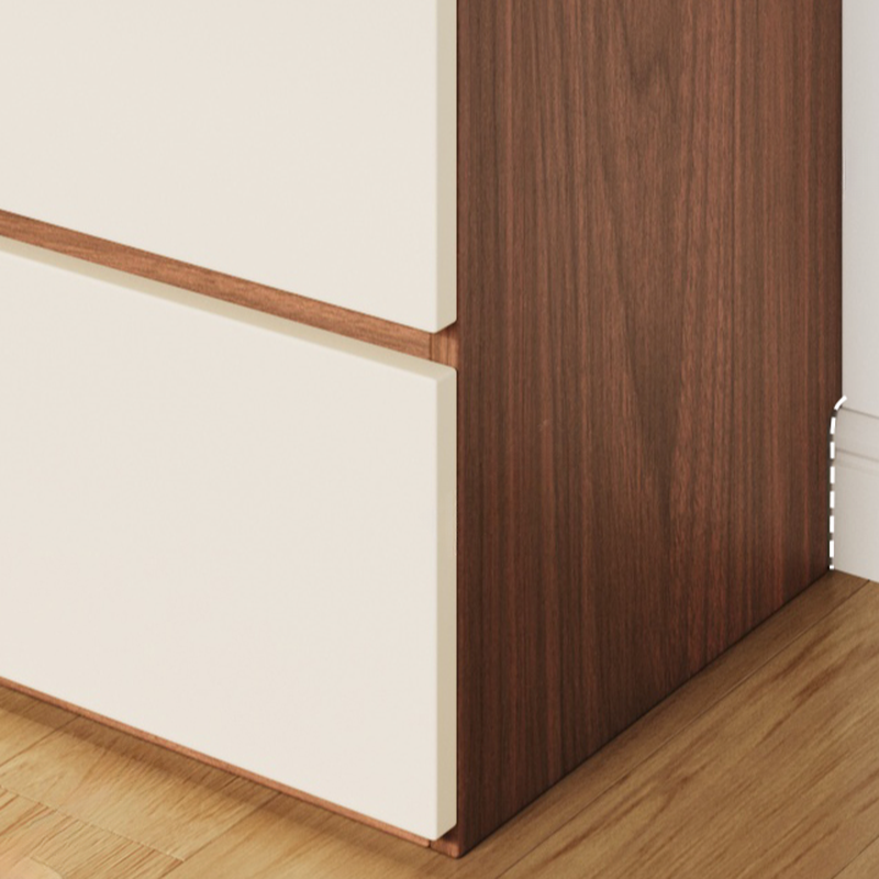 Beige Manufactured Wood Independent Wardrobe Closet with Soft Close Drawer, Soft Close Door, Interior Shelves, and Articulated Door Mechanism - image 5